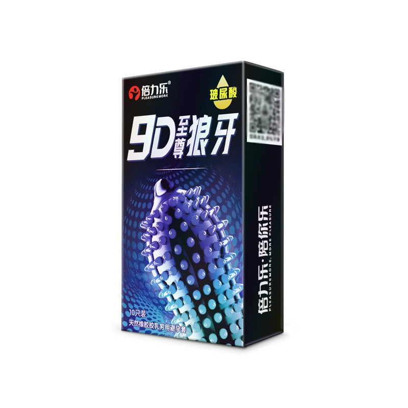 Презервативы 9D Supreme Wolf Teeth Pack 10 Men's Hyaluronic Acid Dragon Spike Cover Large Grade Family Planning Products