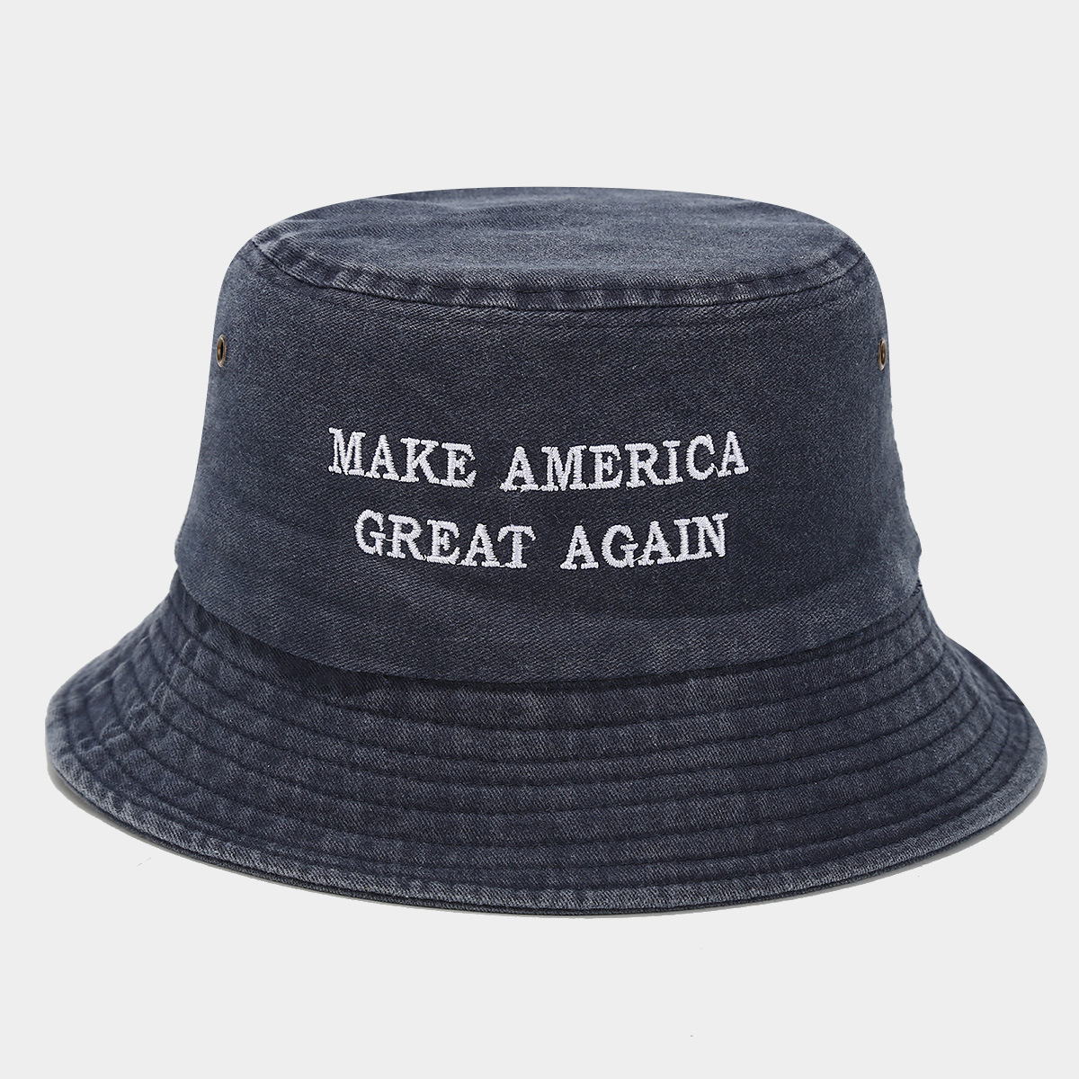 Hombres y mujeres americanos vintage pescador sombrero Amazon venta caliente alfabeto inglés lavado bordado sombrero de bañera sombrero de sol al aire libre
