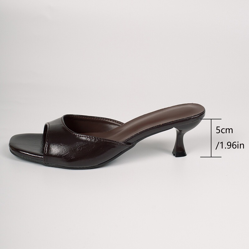 Sandals for Women 2026 Summer New Mule Shoes with Thin High Heels, Simple Square Toe Open-Toe Sandals for Women to Wear Outside Sandals for Women 2026 Summer New Mule Shoes with Thin High Heels, Simple Square Toe Open-Toe Sandals for Women to Wear Outside