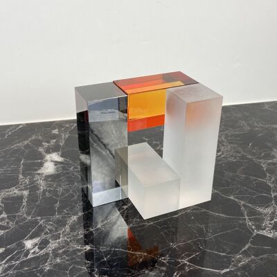 Light extravagance tea table Decoration Open Houses Sales offices crystal Geometry Color matching Soft loading Home Furnishing decorate Arts and Crafts