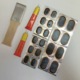 Big eight + small twelve + two glues + wooden file