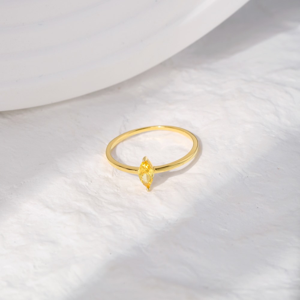 Retro Geometric Sterling Silver Plating Zircon Rings 1 Piece