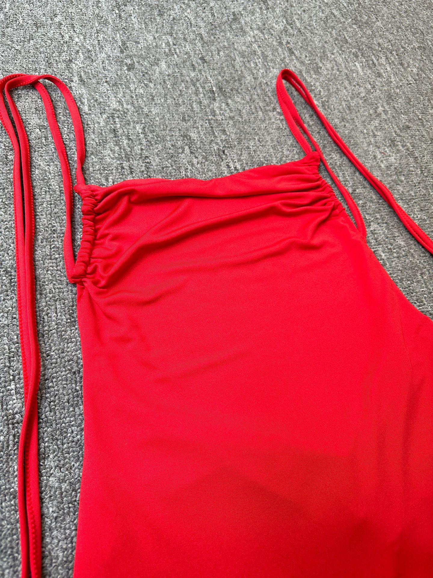 Summer Sexy Sling Pleated Dress Women Clothing Backless Tied Lotus Leaf Hip Dress 14 Summer Sexy Sling Pleated Dress Women Clothing Backless Tied Lotus Leaf Hip Dress