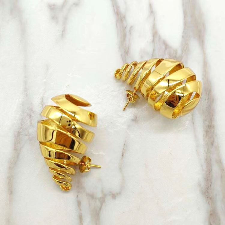 12g Weight Ear Studs Classification 1 Pair Simple Style Water Droplets Solid Color Plating Copper Ear Studs