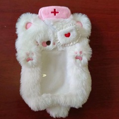 Xiaohongshu New Card Case Animal Cute Rabbit Plush School Bus Photo Protective Cover Display Ornament