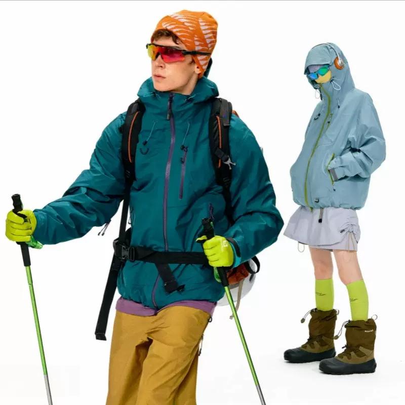 空山雨硬壳冲锋衣女25新款防风防水保暖三合一小个子登山服外套男