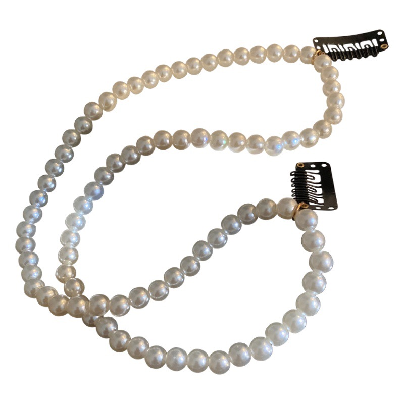 Nueva horquilla de cadena de pelo personalizado horquilla para las mujeres Corea del Sur perla tocado Hepburn estilo Accesorios para el cabello largo updo versátil Internet celebridad
