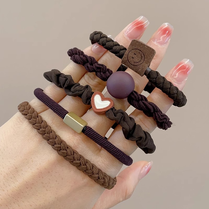 Banda de goma para mujer, sentido de alta calidad, cuerda para la cabeza de verano, 2025, nuevo lazo para el cabello de alta gama, tocado para niñas, cuerda para el cabello, funda de cuero para adultos