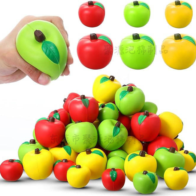 Bubble Apple Banana Squeeze Toy Solid Sponge Pumpkin Pressure Ball Simulation Fruit Decompression Vent Toy