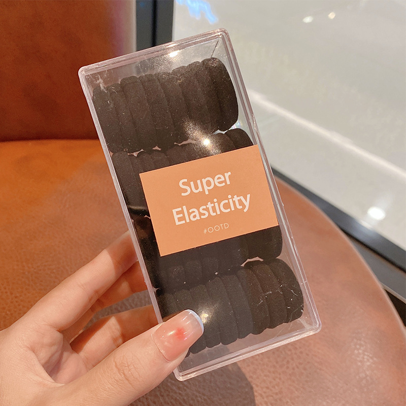 Anillo de cabello para niños no lesionar cabello de cabello de cola de caballo alta cuerda de cabello de cabello niñas tiras elásticas duraderas de alta elasticidad niñas cubierta de cuero