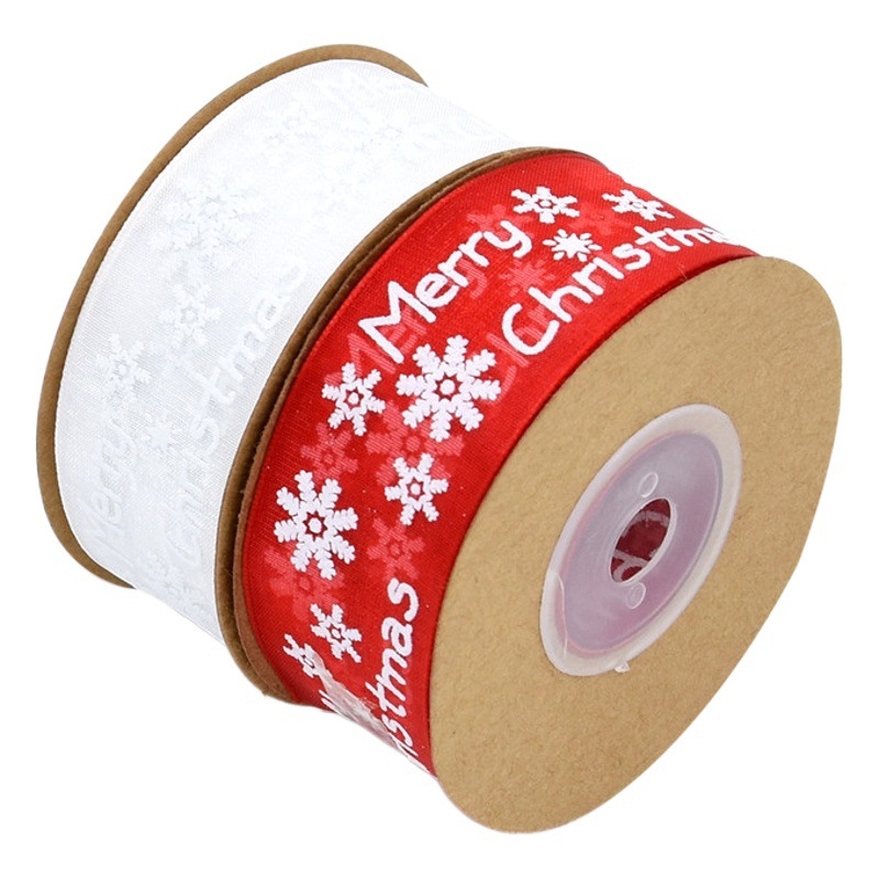 Transfronteriza AliExpress letras impresas cinta de Navidad árbol de Navidad material de decoración de embalaje de regalo cinta de copo de nieve