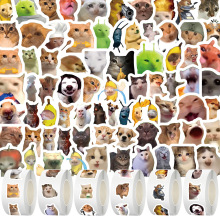 猫meme全明星卷卷贴网络热门学生搞怪diy手账手机笔记本装饰胶带