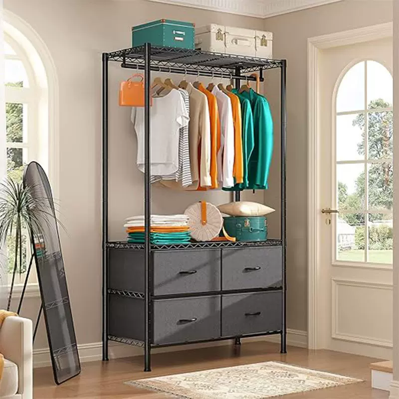 碳钢落地简易立式商贸收纳衣柜