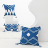 Scandinavian blue pillow, pillowcase, sofa for bedroom, new collection