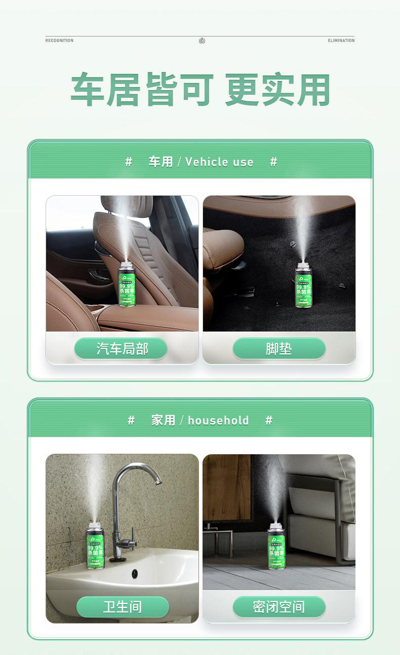 Car Deodorizer, Sterilization and Disinfection, Car Fragrance, Powerful and Fast Odor Eliminator, Car Air Cleaner