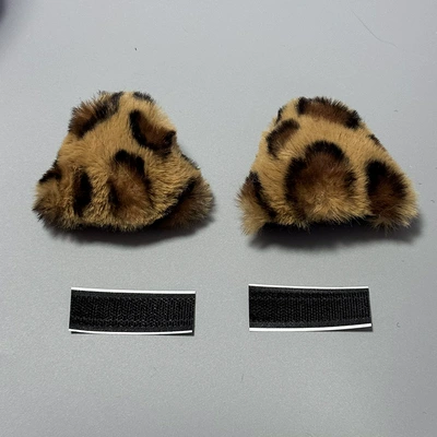 Motosiklet dəbilqələri – Accessories Gifts - three-dimensional-cat-ears-leopard-print