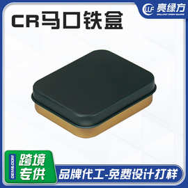 马口铁盒加印logo图案长方形翻盖麻烟收纳铁盒烟卷盒CR马口铁盒