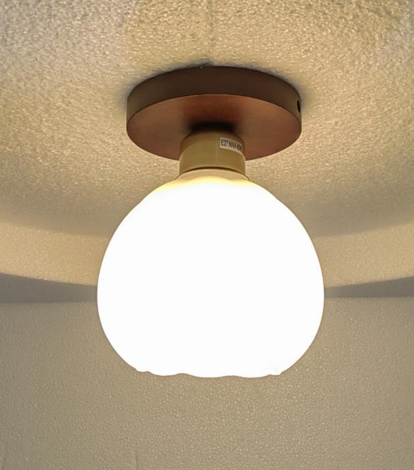 Lámpara de techo de nogal estilo chino para pasillo o balcón