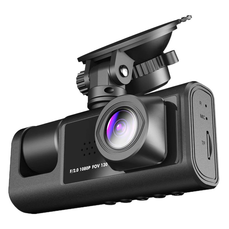 DVR para automóvil de 3 canales, modelo privado, pantalla de 2 pulgadas, Full HD 1080P, tres lentes, monitor de estacionamiento, con visión nocturna.