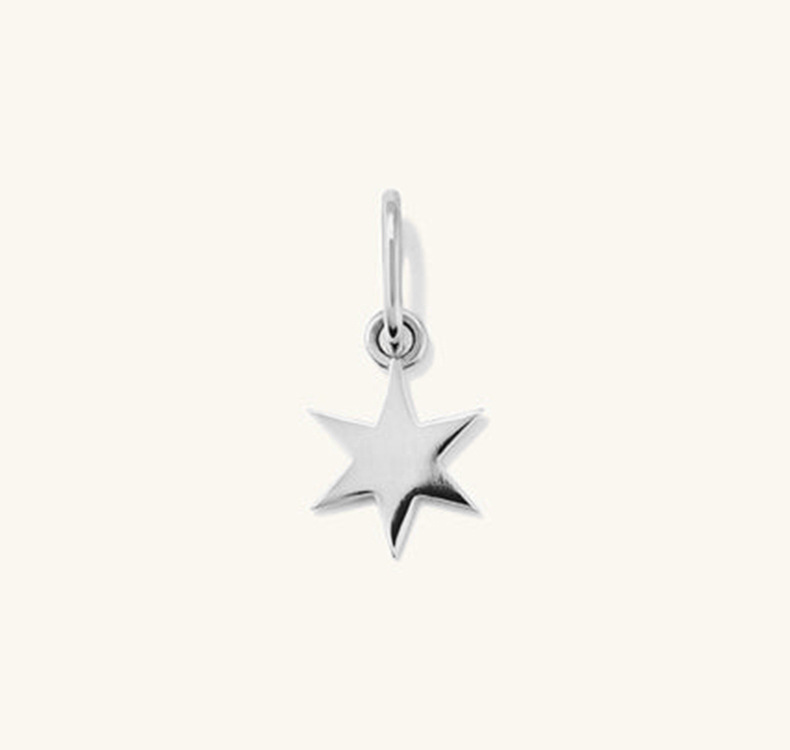 19.2*9.3mm Jewelry Making Size DIY Jewelry Accessories Classification 1 Piece 19.2*9.3mm 925 Sterling Silver Star Polished Pendant DIY Jewelry Accessories