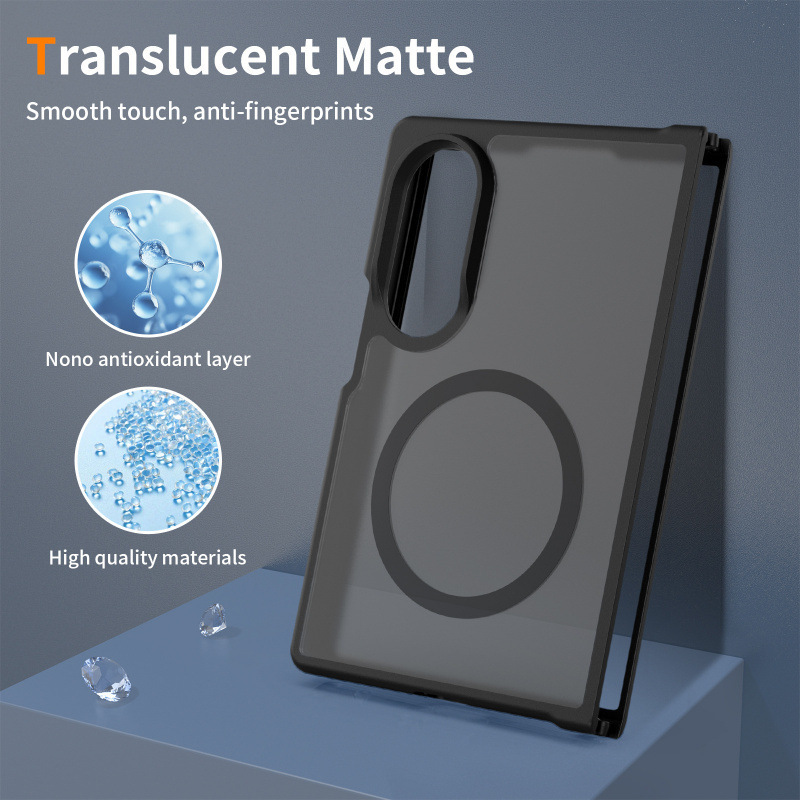 Suitable for Samsung ZFold8 phone case, left-right folding model, ZFlip7 protective cover, magnetic anti-drop, matte finish, integrated design