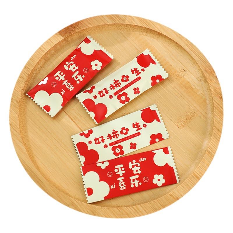 2025 año nuevo copo de nieve bolsa de embalaje crujiente turrón bolsa de dulces galletas para hornear máquina de envasado pequeña individual bolsa de sellado al por mayor