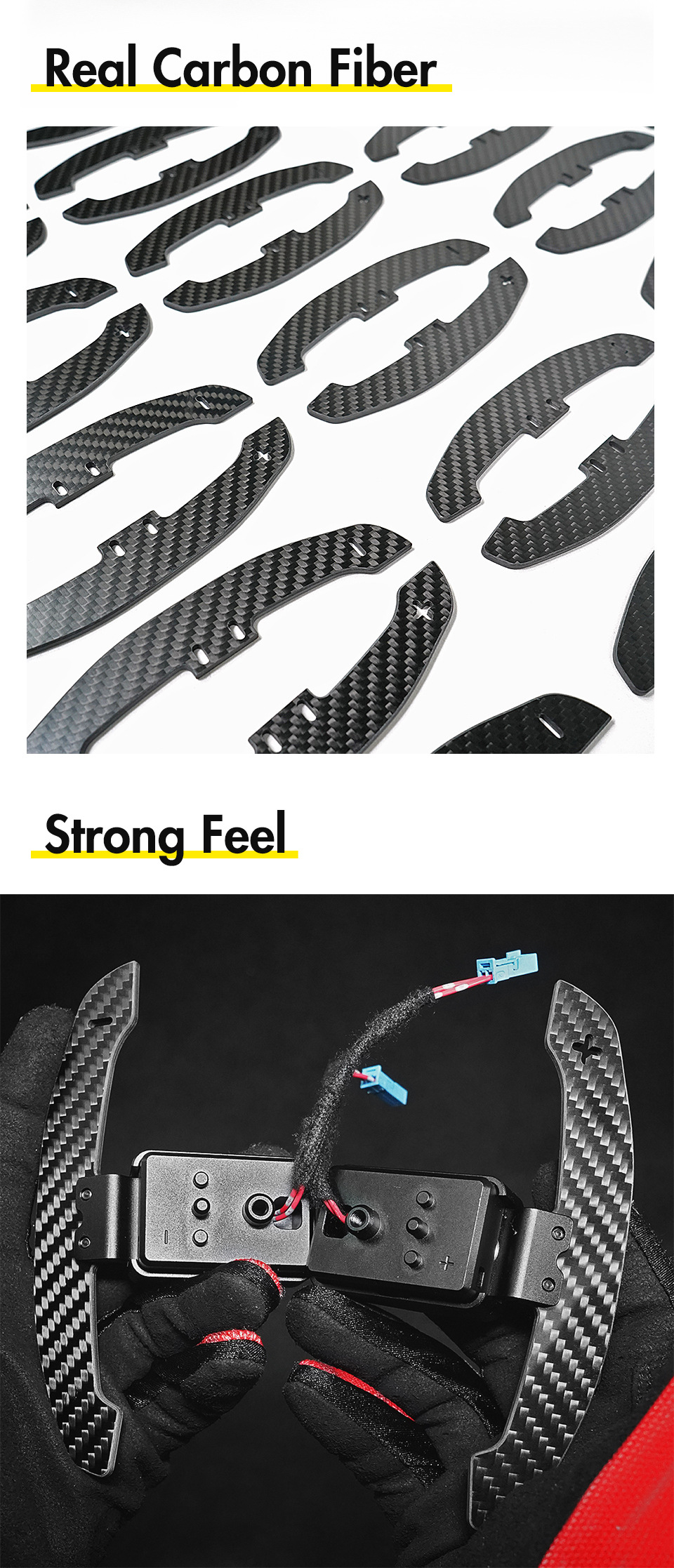 100% Real Carbon Fiber Magnetic Shift Paddles For BMW G Series F Series