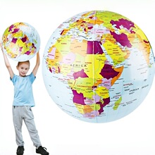 现货直销PVC大号充气26寸教学道具全英文版地图球儿童地理启蒙教