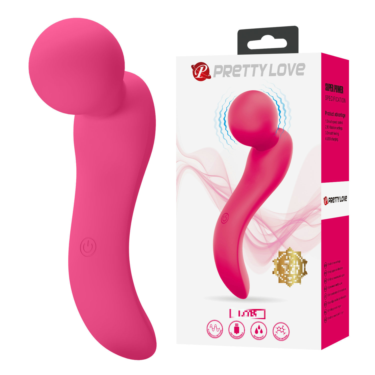 Baile Patila 10 Vibrações, Bastão de Masturbação Feminina em Silicone com Carregamento USB, Produto Adulto 55019_voghion.com