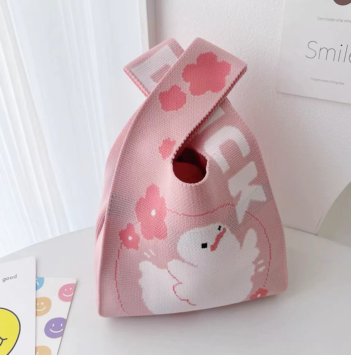 Pink flower duck (medium size 20*32)