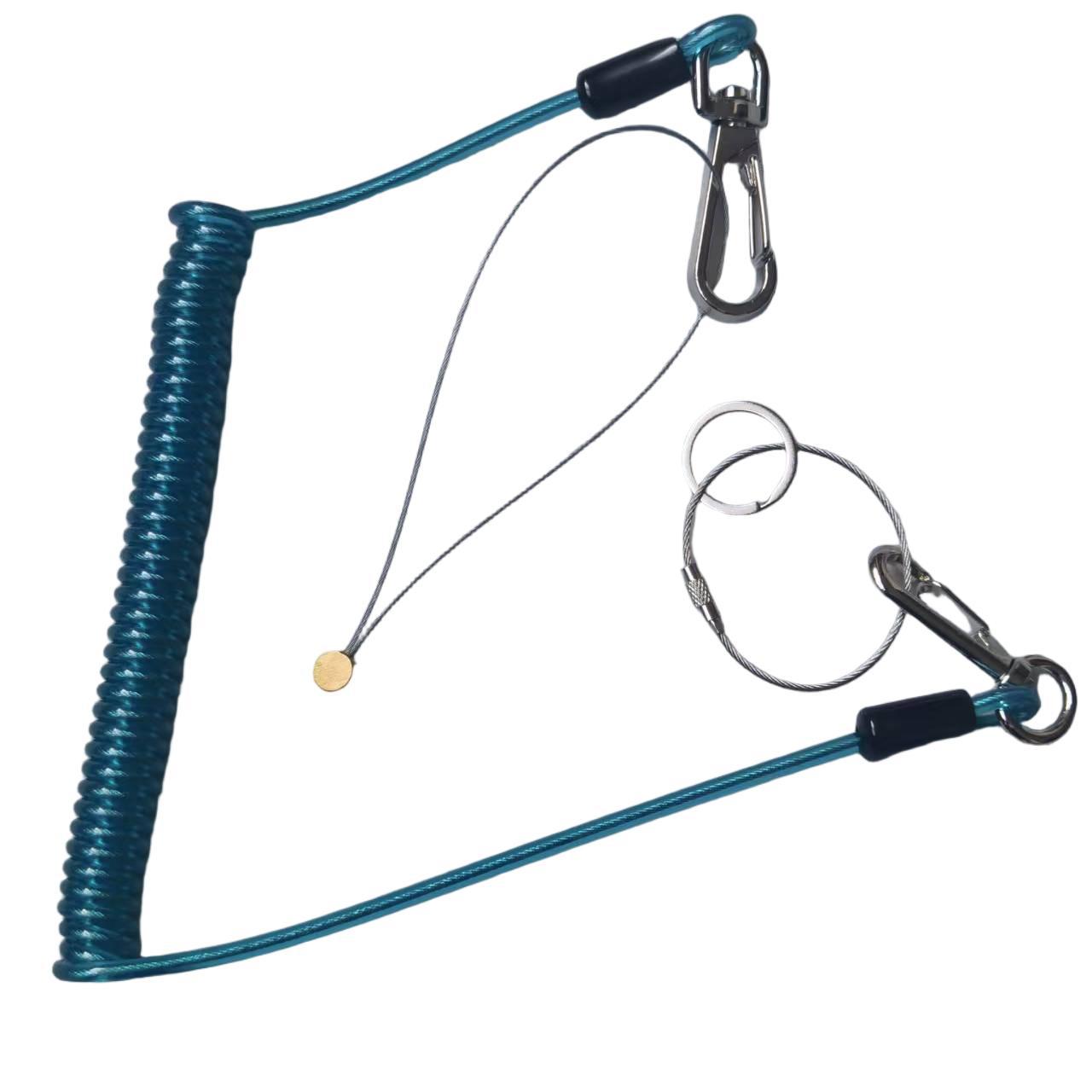 厂家供应透明钢丝防丢绳不锈钢丝弹簧绳 钢丝牵引绳 防坠落弹簧绳