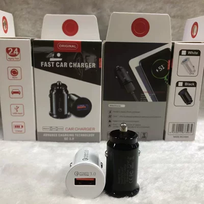 Flash Charging Car Cigarette – Mobil şarj cihazları - black-with-packaging-not-wrapped