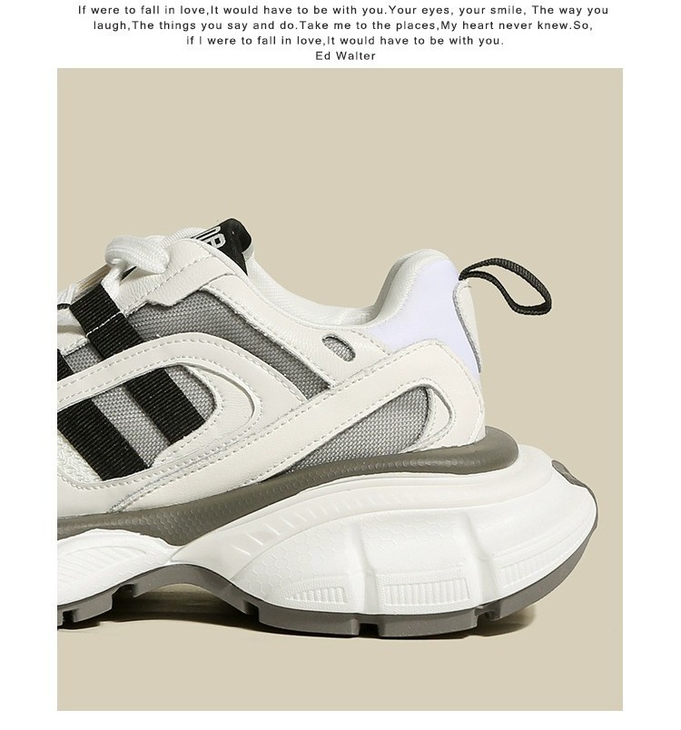Coole Dad-Schuhe im angesagten Stil, Color-Blocking, dicke Sohle, atmungsaktives Mesh, vielseitige Freizeitsneaker für Damen, Frühling und_voghion.com