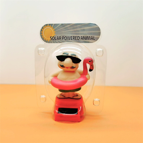 Cross-border wholesale creative intelligent induction swinging sun flower shaking head turtle fairy car interior decoration car ornaments