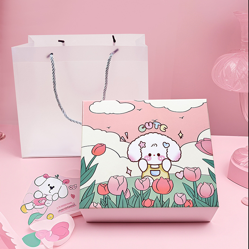 Caja de regalo para el día del niño, caja de regalo creativa de dibujos animados, caja de embalaje para cachorros, caja de regalo de juguete al por mayor