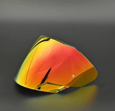 Of618 Helmet Lenses, Electroplated Day: Dəbilqə (Kaska) aksesuarları - ls2-of618-lens-revo-dark-tea-gold-red