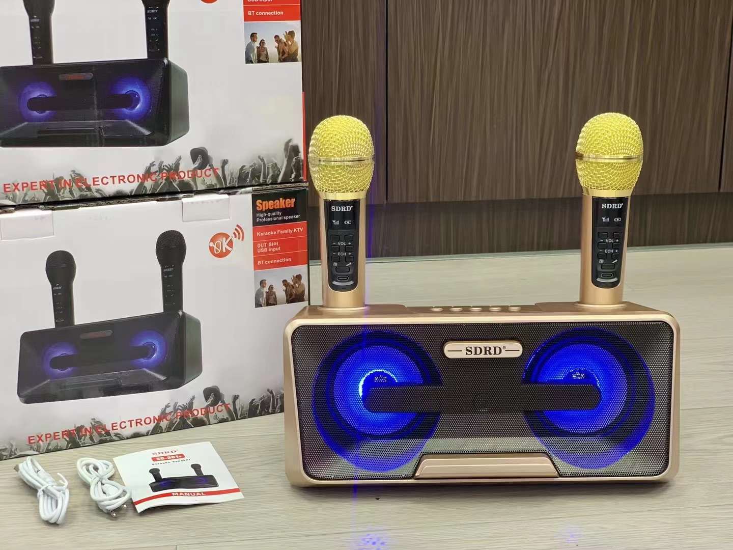 Cross-border SD301S Bluetooth Speaker Home Use, Portable Wireless Microphone, Integrated Audio System For Mobile Karaoke_voghion.com