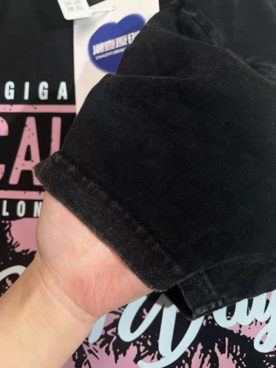 アメリカのヴィンテージの潮牌は古い純綿の半袖tシャツの女性の夏のゆったりしている240斤の大きいサイズの太ったmmの上で服を作ります。