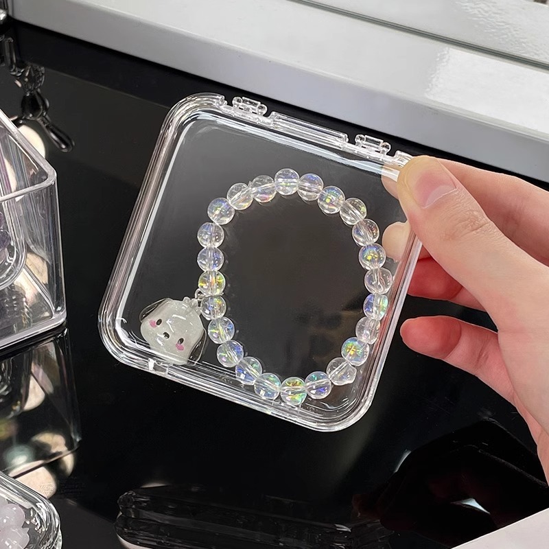 ブレスレット収納ボックス透明アクリル防塵菩提ビーズガラスクリスタルビーズブレスレットジュエリーボックスポータブル|undefined