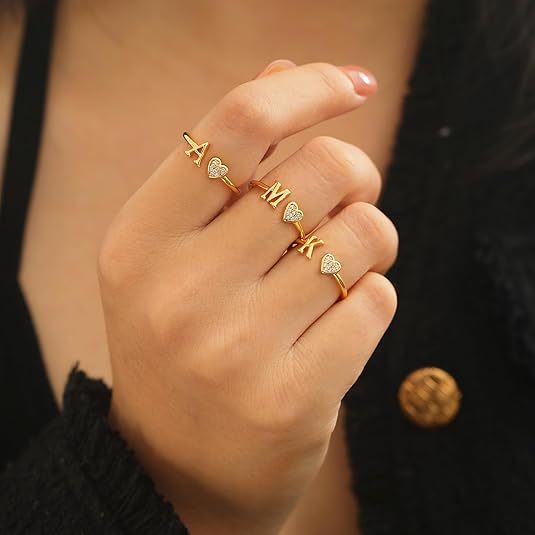 Open Rings Classification Wholesale Jewelry Vacation Classic Style Heart Shape Copper Zircon Inlay Open Rings
