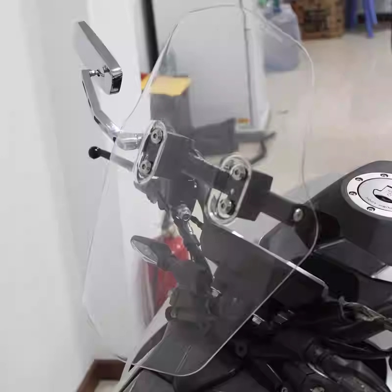 Motorcycle Electric Vehicle Modification, Heightening and Thickening Front Windshield Bracket Suitable for Young Beast Modification, Windshield Windshield