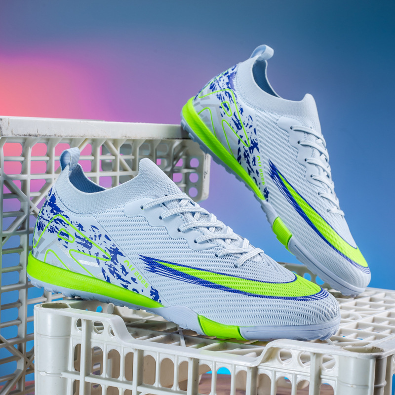Zapatos de Fútbol de Caña Baja TF de Caucho y TPU Transpirable para Césped Artificial