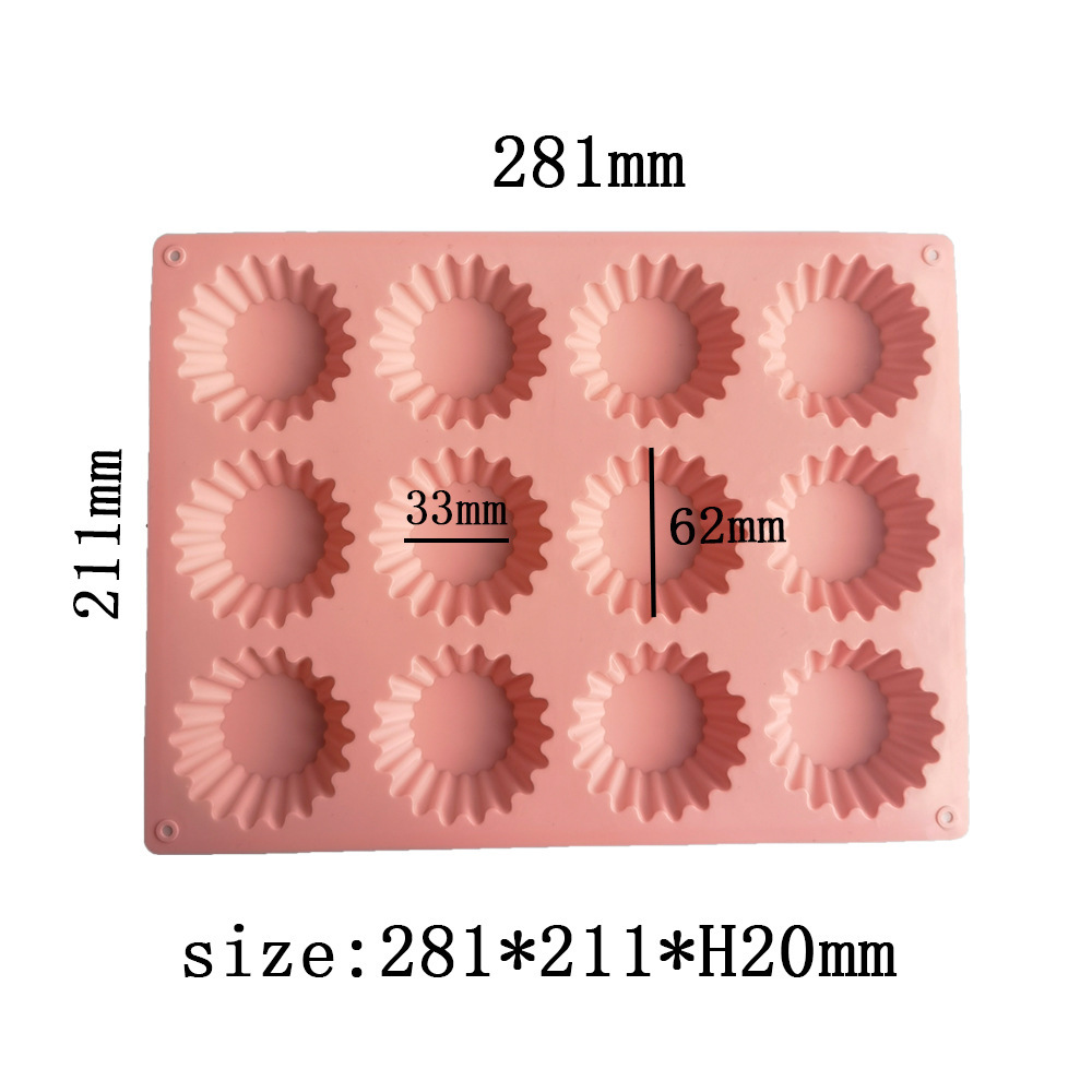 Silicone 12 muffins 142 chocolate molde de silicona molde de postre decoración de pastel utensilios de cocina para hornear