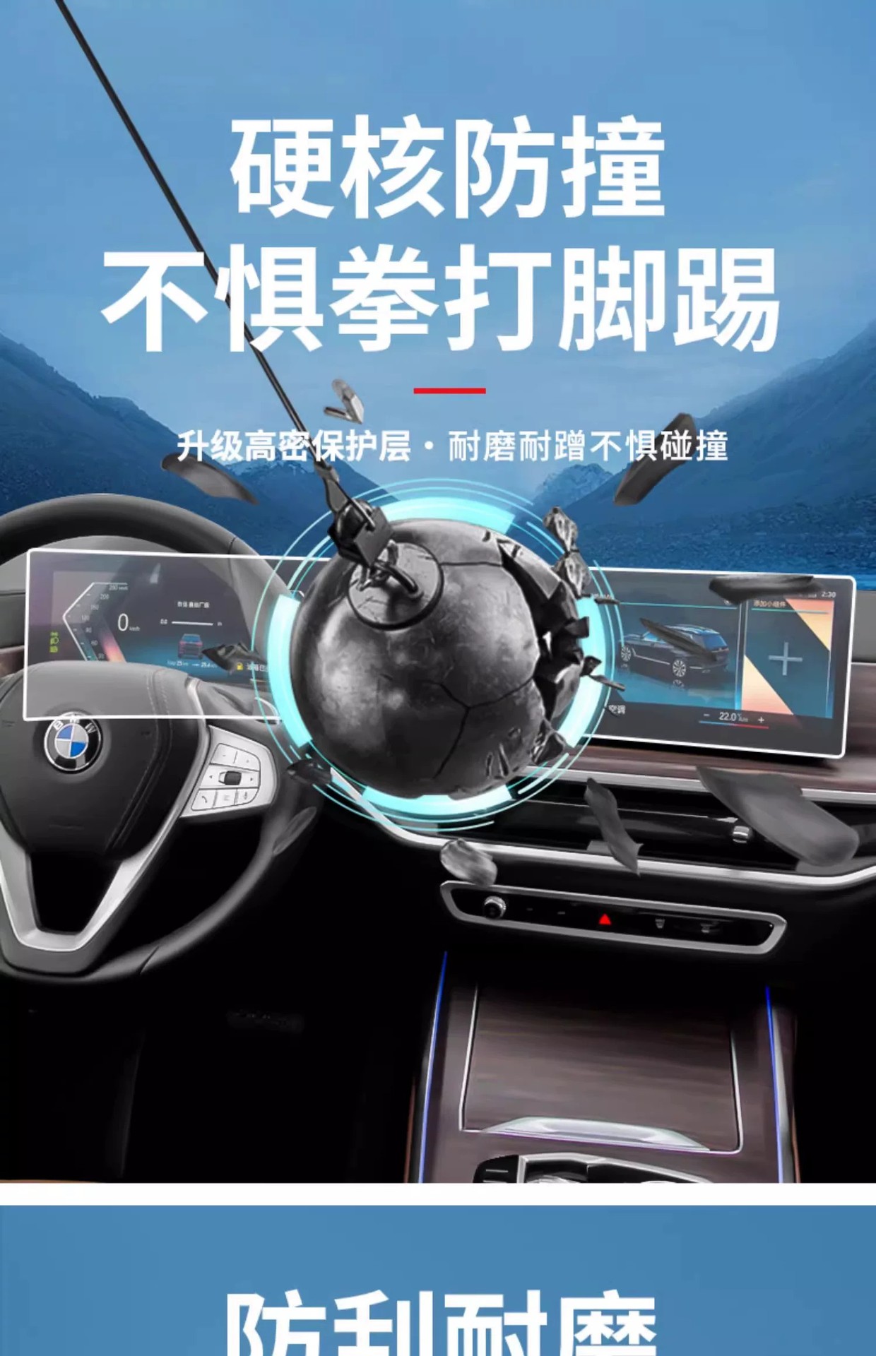 Suitable for Bmw 4/7/3/5 Series X3X5X6X7I3I7Ix1 Central Control Navigation Display Screen Tempered Protective Film