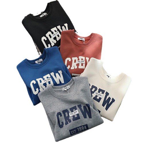 Letter Print Sweatshirt 2025 Spring and Autumn Base Hoodie for Middle Children Loose Matchable Casual Personality Top Soft