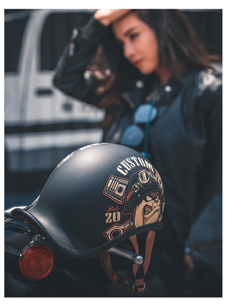 VDAY Marvel Retro Helmet, Electric Motorcycle Helmet