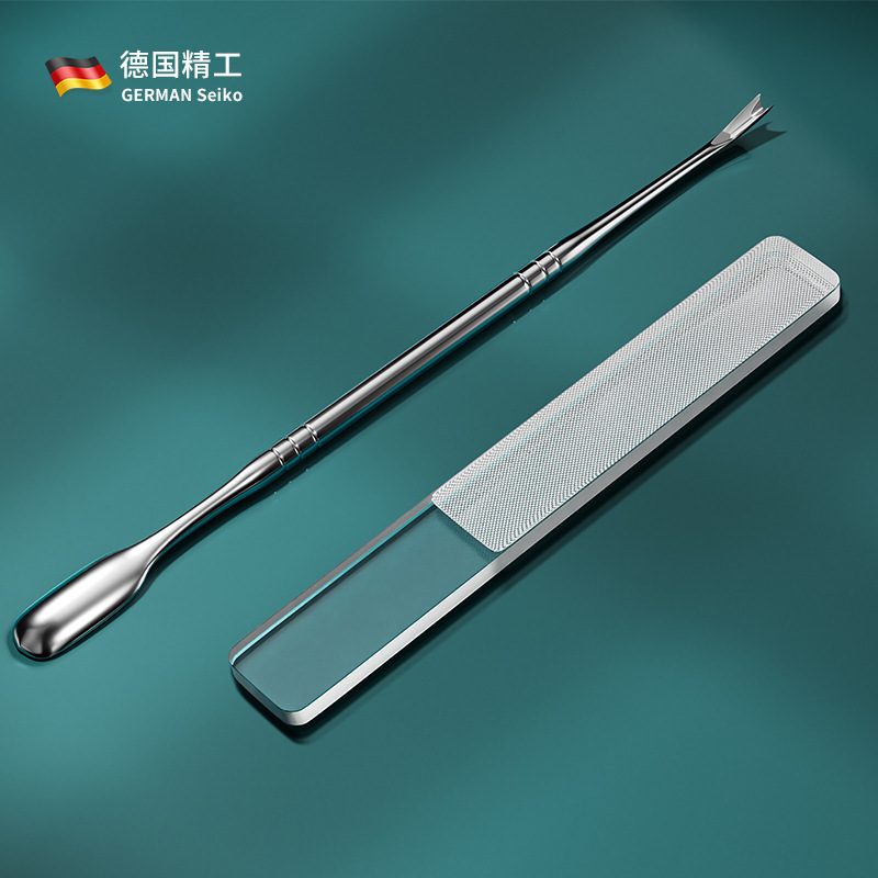 Uñas barbadas cortadoras de uñas Nail Forceps Tool Set de acero inoxidable cuero muerto cortador de uñas alemán doble cabeza image 10