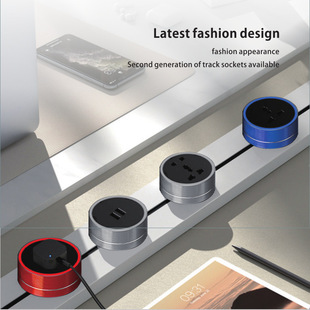 Foreign Trade American Thai Style 15A Mobile Adapter Slide Rail Plug-In Board Kitchen Bedroom Plug-In Rail Track Socket