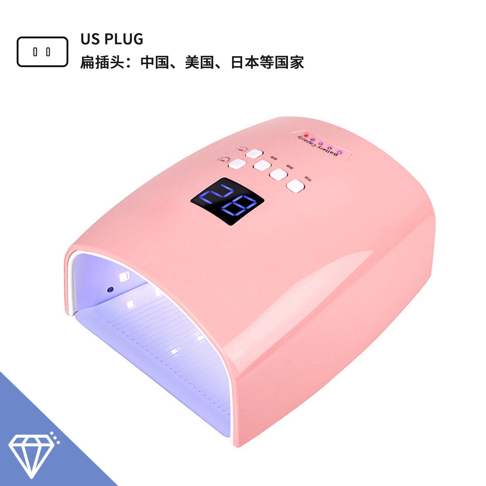 Blu-ray rosa - enchufe estándar de EE.UU. (para China, EE.UU., Japón y otros países)