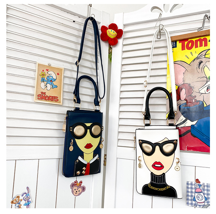 345g Weight Cotton Lining Material Sewing Thread Fashion Element Zipper Closure Type Single Shoulder Strap Strap Type Crossbody Bag Bags Type Casual, Shopping Occasion Pu Leather Material Human Pattern All Seasons Season Women's Gender Streetwear Style Square Shape Medium Size Women's Medium Pu Leather Human Streetwear Sewing Thread Square Zipper Crossbody Bag 34